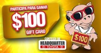 Participa para ganar un gift card de $100