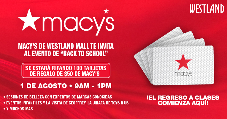 Macy’s de Westland Mall evento de “Back to School”
